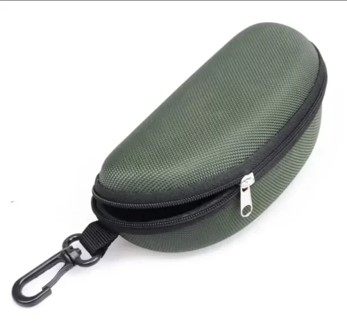 Sunglass Case with Carabiner Hook Colorful Sunglasses Hard Case Zipper Eyeglasses and Sunglass Holder photo review