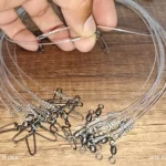 10-Pack Fluorocarbon Fishing Leaders – 20lb / 50lb Line with Swivels & Snaps photo review