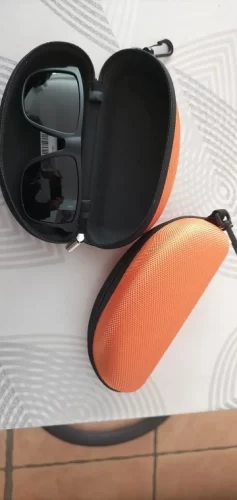 Sunglass Case with Carabiner Hook Colorful Sunglasses Hard Case Zipper Eyeglasses and Sunglass Holder photo review