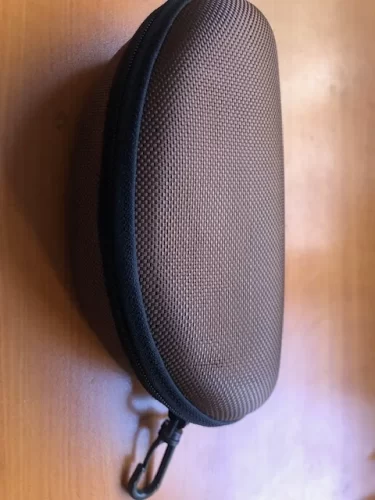 Sunglass Case with Carabiner Hook Colorful Sunglasses Hard Case Zipper Eyeglasses and Sunglass Holder photo review