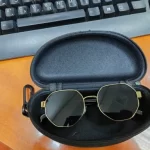 Sunglass Case with Carabiner Hook Colorful Sunglasses Hard Case Zipper Eyeglasses and Sunglass Holder photo review