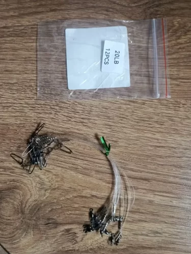 10-Pack Fluorocarbon Fishing Leaders – 20lb / 50lb Line with Swivels & Snaps photo review